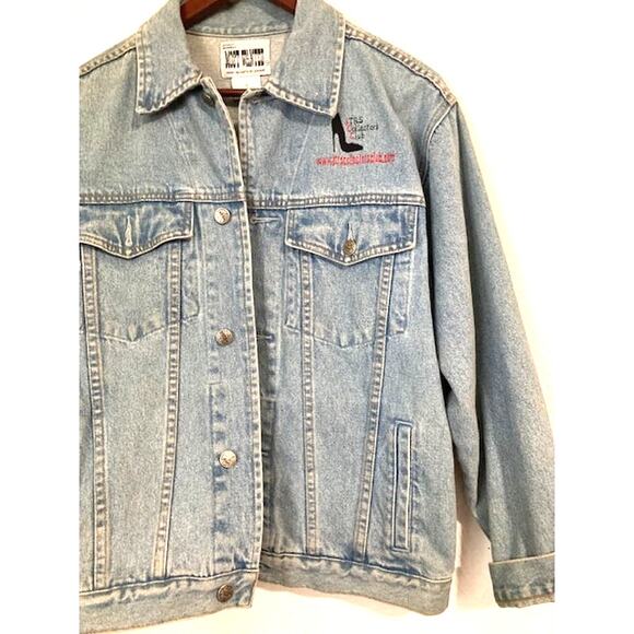 Vintage "Most Wanted" High Heel Shoe Denim Jacket - Size Small Medium - Picture 2 of 8